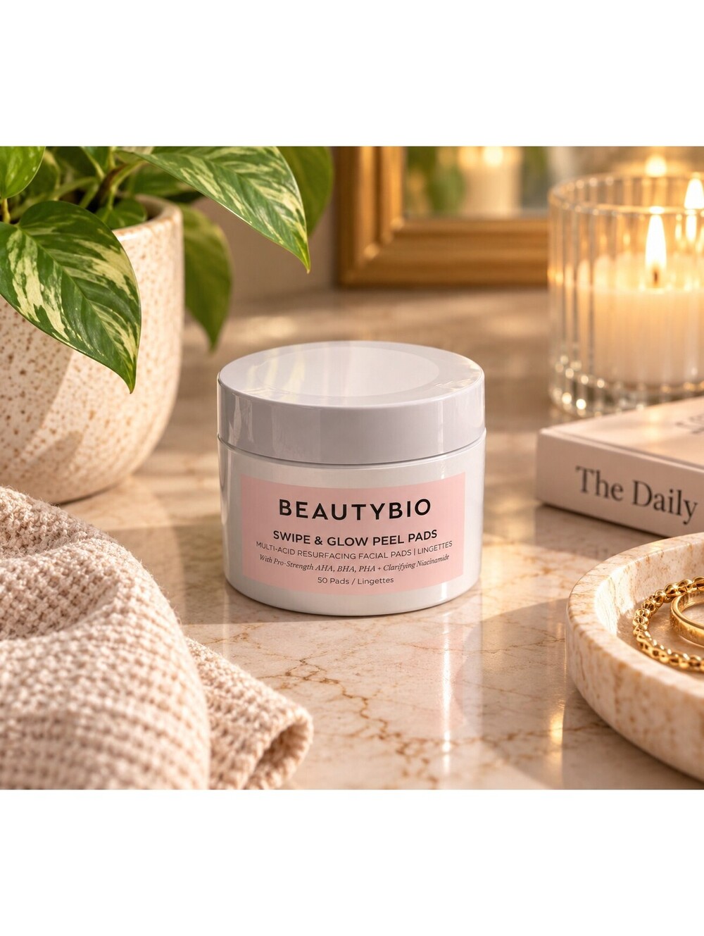 BeautyBio Swipe & Glow Peel Pads - Multi-Acid Resurfacing Facial Pads